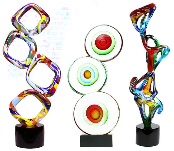 grandes ESCULTURAS, obras de arte en vidrio