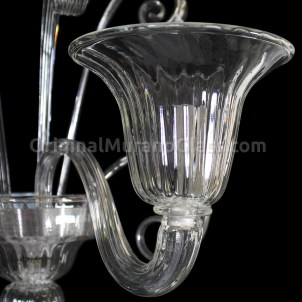  Applique base Foscari Cristallo - Pastorale - Vetro di Murano - 2 luci