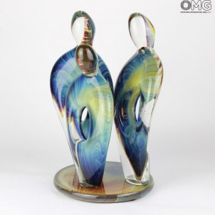 Armony Family - Sculpture in chalcedony - Original Murano Glass OMG