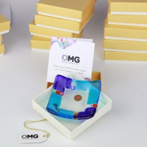 Platos Mix - Mezcla de colores con Millefiori - Cristal de Murano