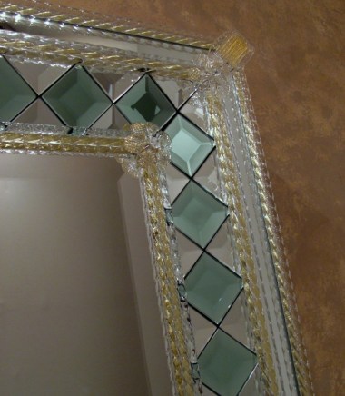 Maravegia - Wall Venetian Mirror - Murano Glass and Gold 24carats