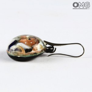 Orecchini - coppia in vetro avventurina colore principale bianco