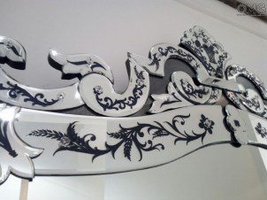  Corniola Blue Engraved - Venetian Mirror