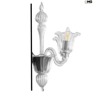 Applique  - Campanula cristallo - Vetro di Murano - 2 luci
