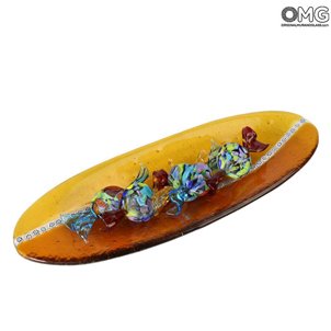 5 caramelle macchie tonde - colori misti - vetro di murano