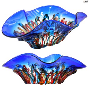 Sombrero Centrotavola Blu - Stile Sbruffi - Original Murano Glass