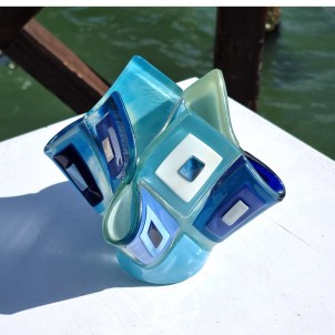 Centrotavola - Mondrian - B - Vetro di Murano Originale OMG