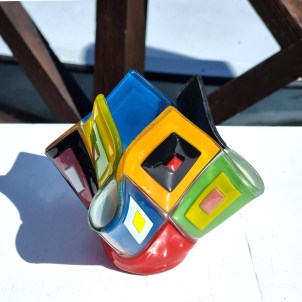 Centrotavola - Mondrian -A - Vetro di Murano Originale OMG