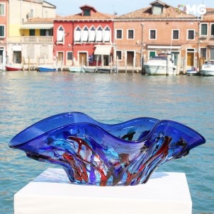 Sombrero Centrotavola Blu - Stile Sbruffi - Original Murano Glass