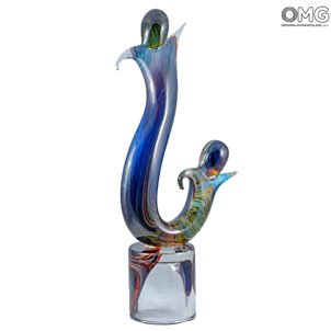 Tango Dance - sculpture in chalcedony - Original Murano Glass OMG