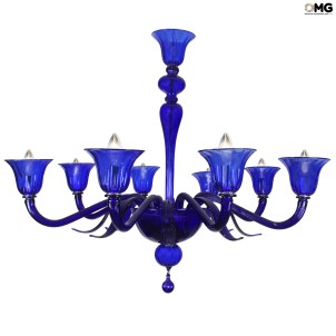 Venetian Chandelier -Tremiti - Blue - Murano Glass 