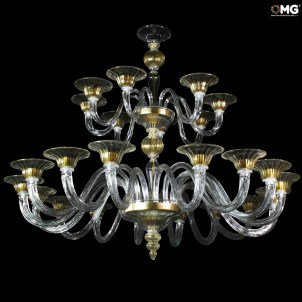 Venetian Chandelier Imperiale Firenze - Liberty - Murano Glass - 16 + 8 lights