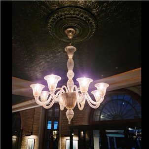 Venetian Chandelier Campanula pure Gold 24kt - Murano Glass