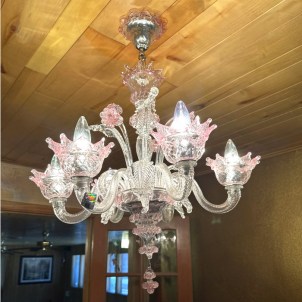 Lampadario Margherita - Floreale - vari colori -  Vetro di Murano