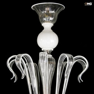 Venetian Chandelier Montecarlo Bianco - Pastorale - Original Murano Glass