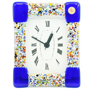 Azul - Reloj de pared con péndulo - Murrina Angles Azul - Pequeño