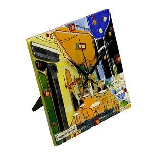 Reloj de mesa - Café de Van Gogh - Vidrio de Murano original OMG