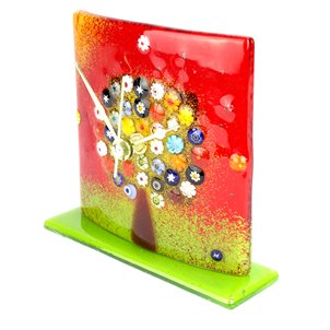 The Tree of Life - Clock with Pedestal - Murano Glass watch Millefiori