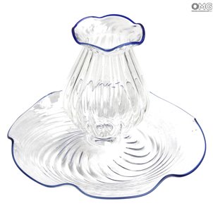 Porta Candela Blu Veneziano - Vetro di Murano