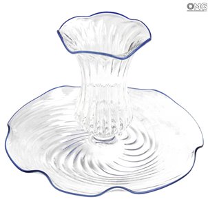 Porta Candela Blu Veneziano - Vetro di Murano