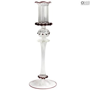 Porta Candela rosso Veneziano - Vetro di Murano