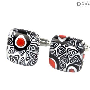 Gemelos - Millefiori - Vidrio de Murano original OMG