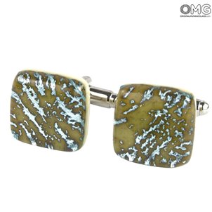 Gemelos - Azul claro - Vidrio de Murano original OMG