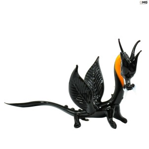 Dragón negro - Vidrio de Murano original OMG