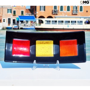 Plato elegante - Bolsillos vacíos - Vidrio de Murano original