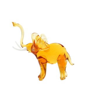 Elephant figurine in Amber glass - Original Murano Glass OMG