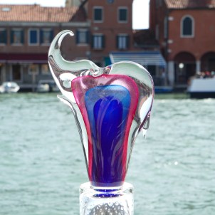 Elephant Sculpture Sommerso - Chroma Collection - Original Murano Glass 