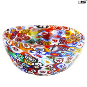 svuota tasche - multicolor - millefiori  - Vetro di Murano Originale OMG