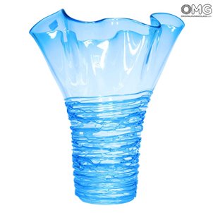 Filante Artico - Vaso Fazzoletto Soffiato - Original Murano Glass