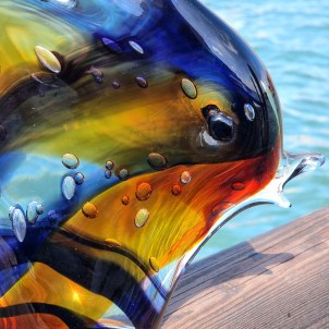 Multicolor Tropical Fish - Submerged - Original Murano Glass