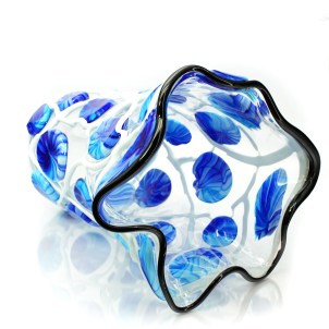 Giardino Fiorito - Vaso Soffiato azzurro - Original Murano Glass