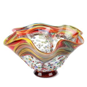 FortePiano - Centrotavola Vetro di Murano Murrine e argento