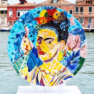 Centro de mesa «Frida» - Homenaje a Frida Kahlo - Vidrio de Murano original, ¡vaya!