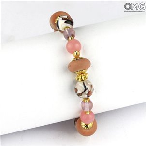 Pulsera Giulia - con detalles dorados - Vidrio de Murano original