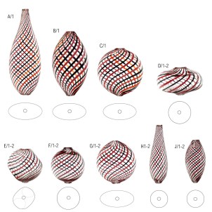 cuentas_de_vidrio_retorcidas_rojo_negro_vidrio_de_Murano_original