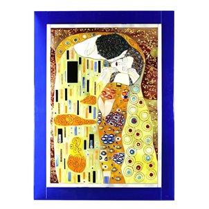 Klimt Il Bacio - Quadro in Vetro - Fatto a Mano