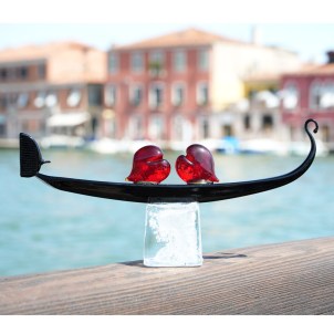 Corazones de góndola: amor - Venecia - Vidrio de Murano original OMG