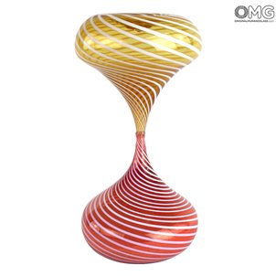 Hourglass - Orange - Original Murano Glass Omg