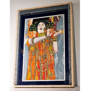 Medicina - Quadro in Vetro omaggio a klimt - vetro originale di Murano
