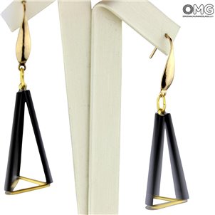 Magda - Pendientes con cuentas venecianas - Vidrio de Murano original OMG