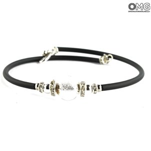 Bracelet Perla Crystal - with Silver - Original Murano Glass OMG