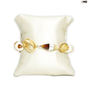 Bracelet Shell - Gold and silver - Original Murano Glass OMG