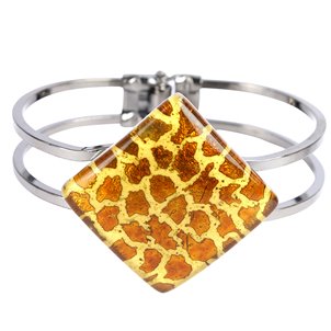 Bracelet Square Orange - Original Murano Glass