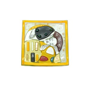 El plato «El beso» - Homenaje a Klimt - Cuadrado