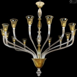 Venetian Chandelier Sultano Amber - Original Murano Glass