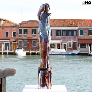 Enamorados - escultura en calcedonia - Vidrio de Murano original Omg